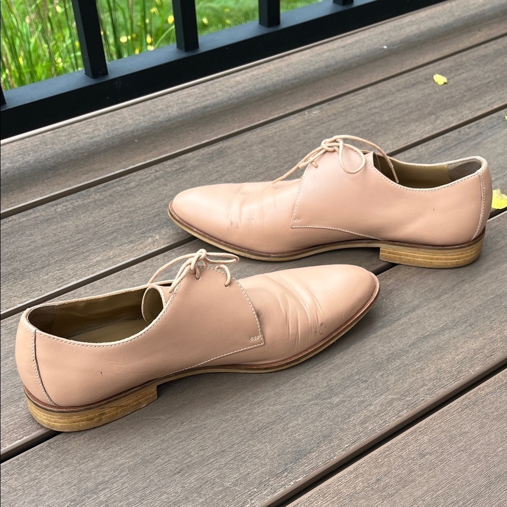 Everlane The Modern Oxford Blush Creme Leather Derby Shoes - Size 10.5 - Picture 4 of 16